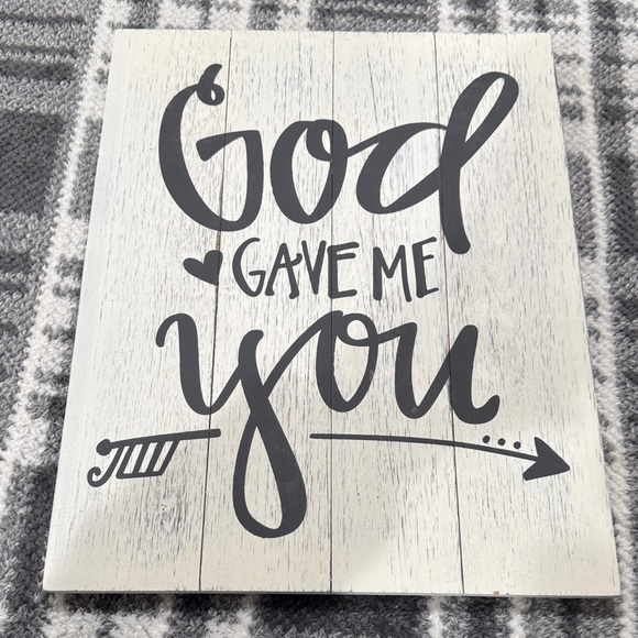 Hobby Lobby Other - Hobby Lobby Black Script Wall Art Blake Shelton God Gave Me You